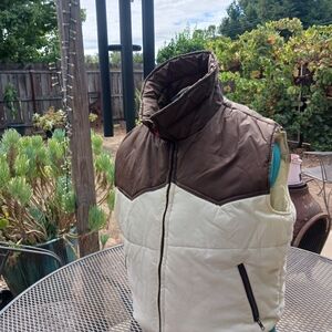 Hang Ten Vintage Brown and Cream Vest